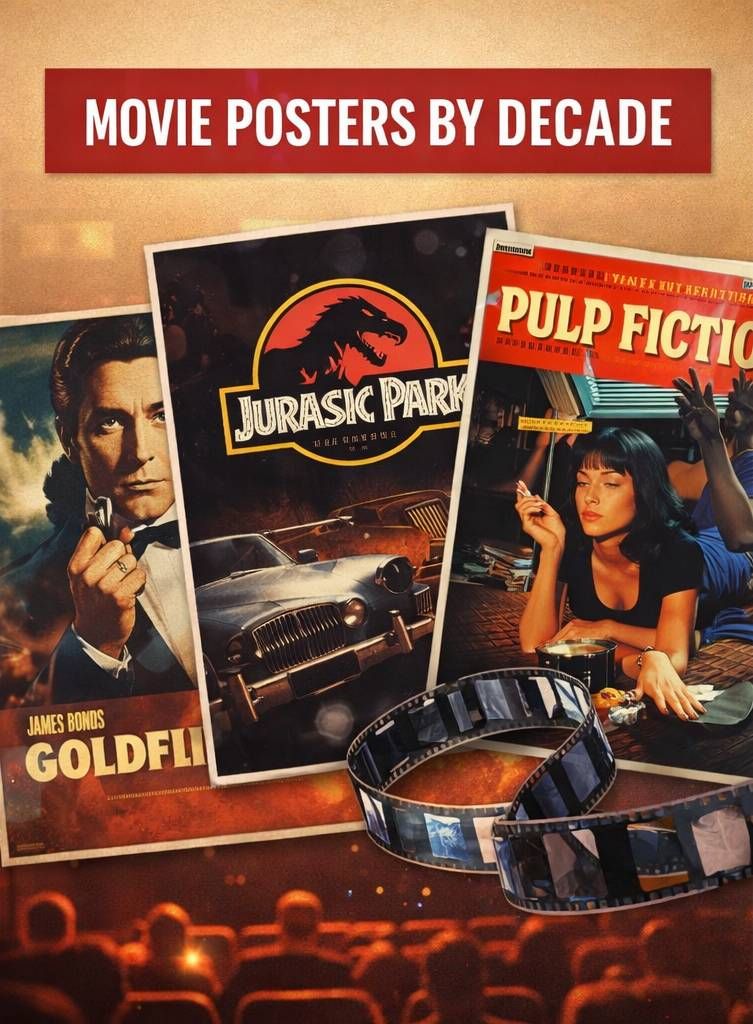 Movie poster prints by decade